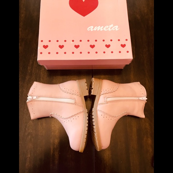 NEW Ameta Pink Bambi Floral Detail Boot - Picture 4 of 10